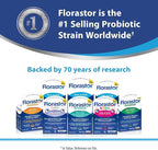 Florastor Advanced Gas and Bloat Probiotic, Digestive Enzymes and Botanicals, Plus Probiotics for Digestive Health, 30 Capsules