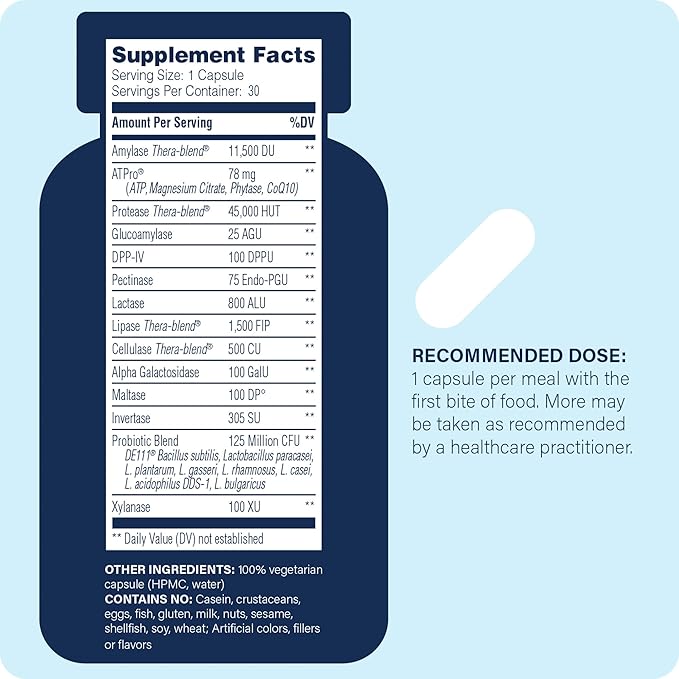Enzyme Science Complete Digestion - Digestive enzymes for women and for men with probiotics - 3-in1 Gut Health Support for Digestion - Digestive health – Enzimas digestivas y probioticos - 30 Capsules