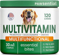 Vitamins for Dogs - 4 in 1 Complex with Omega, Glucosamine, Probiotics and Vitamins - 120 Chews Single Pack Roasted Turkey