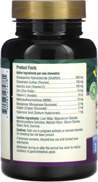 Petnc Level-1 Hip & Joint Health Supplement for Young Dogs (60 Count), 500mg Glucosamine, 100mg Chondroitin, 10mg MSM, & 1mg Hyaluronic Acid, Includes Vitamin C & Manganese, Liver Flavor