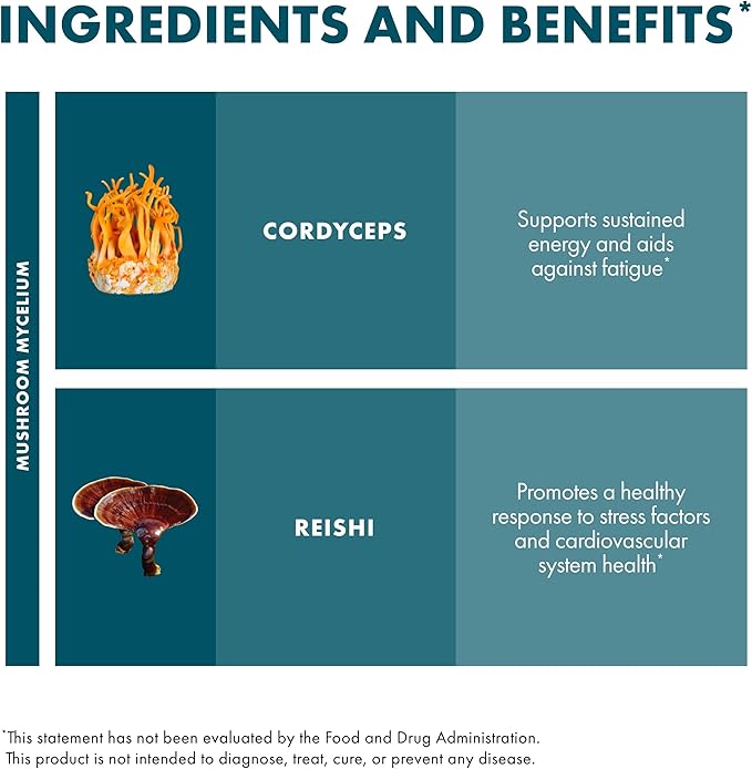 Host Defense CordyChi Capsules - Energy & Immune Support Supplement - Cordyceps & Reishi Mushroom Supplement for Relaxation & Respiratory Support - Aids Against Tiredness - 120 Capsules