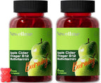 NEWELLME Sugar-Free Apple Cider Vinegar Gummies for Metabolism - 1000mg ACV with The Mother & Vitamin B12 for Energy Support - Vegan, Gluten-Free,120 Counts