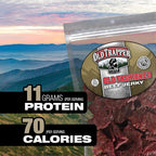 Old Trapper Beef Jerky, Old-Fashioned 8 Ounce Bag, Tender Meat Snacks for Lunches or Between Meals, 11 Grams of Protein, Zero Grams of Fat, and 70 Calories per Serving (Pack of One)