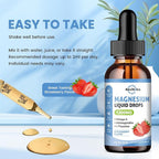 2 Pack Liquid Magnesium Glycinate Drops with Taurate & Citrate, Calm Magnesium with Omega3, L-Theanine, Potassium, Ashwagandha, Vitamin for Sleep, Muscle, Immune Health, Sugar-Free Strawberry Flavor