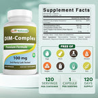 Best Naturals DIM Supplement 100 mg 120 Capsules, DIM for Estrogen Metabolism & Balance, For Menopause, Body Building, PCOS & Hormonal Acne