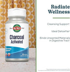 KAL Activated Charcoal Capsules, Cleansing Support, 500 mg Preferred Non-GMO Coconut-Shell Detox Formula, Vegan and Lab Verified, 25 Servings, 50 VegCaps