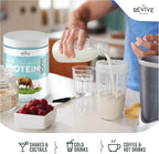 Revive Naturals Vanilla Multi Collagen Protein Powder - 400g - Unsweetened - 5 Types of Collagen Peptides - Hydrolyzed Grass Fed Bovine, Wild Caught Marine & Free-Range Chicken - Keto Approved