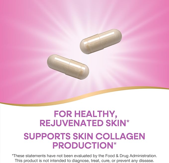 Nature’s Way Hydraplenish, with Patented BioCell Collagen, Supports Healthy Skin, Promotes Skin Collagen, Promotes Skin Elasticity, 60 Capsules