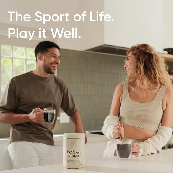 Sports Research Organic Collagen Peptides - Hydrolyzed Type I & III Collagen - Sustainable & Traceable Formula - Chocolate - 30 Servings