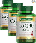 Nature's Bounty CoQ10, Supports Heart Health, Dietary Supplement, 200mg, 80 Rapid Release Softgels (Pack of 3)