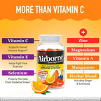 Airborne 750mg Vitamin C Immune Support Supplement Gummies for Adults, Zesty Orange Flavor, Gluten Free Crafted Blend with Powerful Antioxidants Vitamins C & E, 42 Gummies (3 Pack)