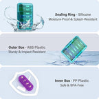 Weekly Pill Organizer 4 Times a Day, 7 Day Pill Box 4X, Portable for Travel Pill Case for Pills/Vitamin/Fish Oil/Medication/Supplements (4x7 Blue+Rainbow)