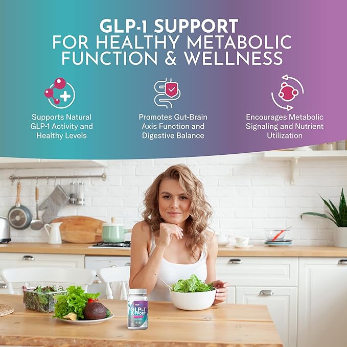 GLP-1 Support Supplement for Weight Loss - 32-in-1 with Probiotics for Fat Burn Boost Metabolism & Gut Health - Natural Daily Oral GLP1 Support for Women & Men - Vegan Gluten Free