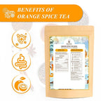 WT WEETEE Orange Spice Herbal Tea Bags, 2.5g x 50 Counts, Sweet Spices Tea Includes Cinnamon, Clove, Orange Peel, Rose Hips, Hibiscus & More, Natural Caffeine-free