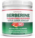 Purify Life Sugar-Free Berberine Gummies - with Ceylon Cinnamon, Milk Thistle & Apple Cider Vinegar - No More Capsules or Pills