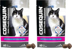 Nutramax Cosequin for Cats Joint Health Supplement, Contains Glucosamine for Cats, Plus Chondroitin_and Omega-3s, Supports Joint and Skin and Coat Health, Soft Chews, 60 Count (Pack of 2)
