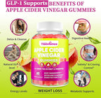 Appetite Suppressant Supplement| Akkermansia Function| Apple Cider Vinegar Gummies with Green Tea Extract, Probiotic for Fat Burner, Detox Cleanse, Metabolism, Energy & Digestive Health, 60 Gummies