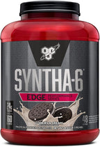 BSN SYNTHA-6 EDGE Protein Powder, Cookies n Cream Flavored Powder with Hydrolyzed Whey, Micellar Casein, for Muscle Gain, Low Sugar, 24g Protein, Cookies & Cream, 48 Servings, 4.23 Pound (Pack of 1)