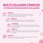 OMOGS Collagen Peptides Capsule，Naturally Sourced Hydrolyzed Collagen with prebiotic & Cranberry Extract - Hair, Skin, Nail, Joint, Digestive Health & Immune Support, Non-GMO, 100 Capsule