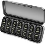 Betife AM PM Pill Organizer 7 Day, Weekly Pill Organizer 2 Times a Day, Daily Pill Box AM PM, Portable Travel Medicine Case, Day and Night Pill Container for Medication, Vitamin or Supplement