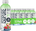 Isopure Clear Protein Water with Electrolytes, 15g Whey Protein Isolate, Zero Sugar, Strawberry Kiwi, 20 fl oz, 12-Pack