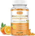 Magnesium Complex Gummies for Kids & Adults- Calm Chewable Gummies- Magnesium Glycinate, Taurate, Citrate, Malate, Supplement-Support Calm Stress Relief, Mood Vegan, Orange Flavor, 60ct