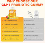 GLP-1 Supplement for Women, 5X GLP-1 Blends with Akkermansia Probiotic & Berberine, 17-in-1 High Efficiency GLP-1 Probiotic Gummies , for Energy, Digestion & Gut, Yuzu Flavor, Sugar Free - 90 Gummies