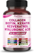 Collagen Biotin Resveratrol Saw Palmetto - Skin, Joint Health Support