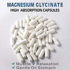 Magnesium Glycinate 400 MG per Serving 100% Chelated for High Absorption, Gentle On Stomach, Non-GMO, 90 Vegetarian Capsules