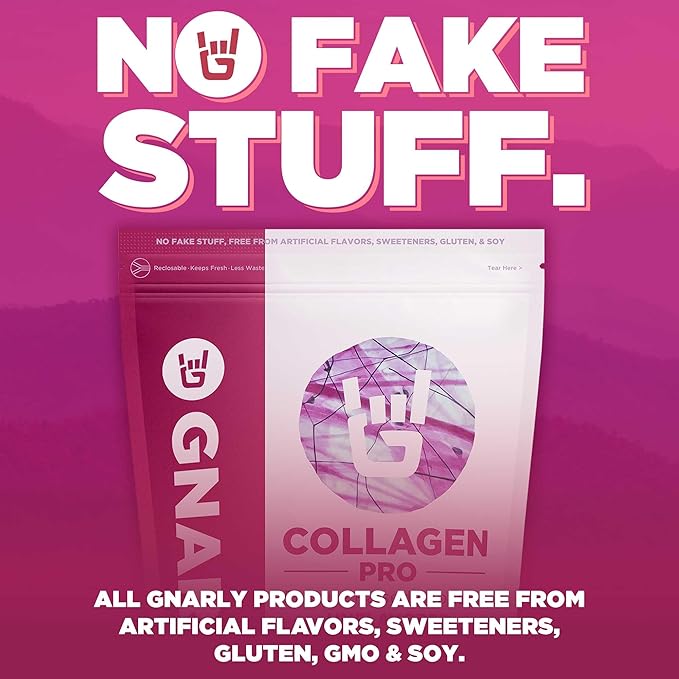 Gnarly Nutrition Collagen Peptides – Gnarly Collagen Pro with Vitamin C, Zinc & Copper – NSF Sport Certified, Protein Synthesis Vitamin Powder – Unflavored, 16.05 oz (30 Servings)