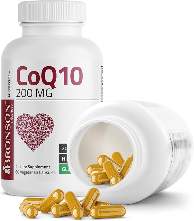 Bronson CoQ10 200 MG High Potency Cellular Energy Production, 60 Vegetarian Capsules