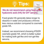 Pure Hyaluronic Acid Powder | Food Grade Hyaluronic Acid Supplements | 60g(2.12oz) | HMW LMW High Molecular Weight Hyaluronic Acid Powder| Skin Hydration and Joint Lubrication