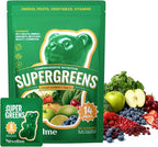 NEWELLME Daily Super Greens Gummies - 6g Fiber per Serving - Sugar-Free, Vegan & Gluten-Free - Essential Multivitamin with Probiotics for Digestive Health, Energy & Immunity - 14 Grab-and-Go Packs