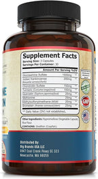 Joint Support Supplement with Glucosamine Chondroitin MSM Turmeric Boswelia. Supports Inflammatory Response, Discomfort Relief for Knees Hands Back Joints. USA Made.