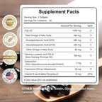Omega-3 Fish Oil Supplement for Women, 984mg Omega-3 with Evening Primrose Oil (GLA), Astaxanthin & CoQ10, Supports Monthly Comfort, Skin Health & Total Body Wellness-60 Softgels