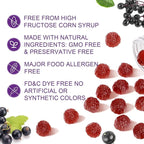 60 Gummies Sambucus Elderberry Gummies - Immune Support for Adults and kids 4+ 5 in 1 with Vitamin C, Zinc, Yeast β-glucan, Probiotics Complex, Nature Elderberry Supplement, Non-GMO, Gluten Free