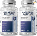 iMATCHME (2 Pack) Magnesium Glycinate 850mg Capsules with L-Theanine, Chamomile & GABA for Sleep, Calmness, Muscle, Bone Health & Immune Support, Magnesium for Women and Men, Vegan, High-Absorption