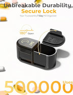 Pillex AM & PM Pill Organizer 7 Days, Weekly Pill Case 2 Times a Day, Pill Box 7 Day, Medicine Pill Organizer for Travel, Vitamins, Fish Oils, Supplements