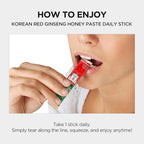 JUNG KWAN JANG Korean Red Ginseng Honey Paste Daily Stick | Poria Mushroom, Rehmannia Extract Hong Sam Jin Go Daily | Natural Energy Booster for Men & Women, Pre Workout | 30 Count