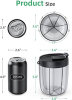 PULIV Large Pill Bottle Organizer, Supplement Organizer for Holding 6 Various Vitamins, Pill Box Case with Anti-Mixing & Wide Opening Design, Easy to Retrieve Meds, Includes 20 Pcs Stick-on Labels