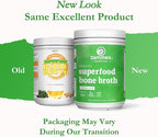 Zammex Bone Broth Plus Superfood Protein Powder (Turmeric Flavor), 8g Hydrolyzed Protein with Vitamin D, for Healthy Skin, Nails, Hair, Joints & Digestion,Non-GMO (30 Servings)