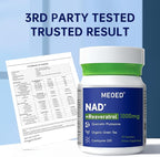 NAD+ Resveratrol Supplement 1000mg Extra Strength Liposomal with Trans Resveratrol, CoQ10, Quercetin and Organic Green Tea for Women and Men, Energy Supplements, 30 Vegan Capsules