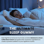 Night Time Fat Burner Gummies, Sleep Support & Weight Loss Supplement | Slimming Hunger Suppressant & Metabolism Booster, Shred Belly Fat While You Sleep | Nighttime Diet Gummies for Women & Men 60ct