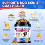 Omega 3 for Dogs, 500 Chews Skin & Coat Supplement for Dog, Salmon Flaxseed Fish Oil for Dogs, Dry & Itchy Skin Relief, Allergy Support Anti Shedding - Vitamin E- EPA & DHA - Chicken Krill Flavor