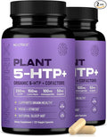 Nootrix Organic Plant 5 HTP+ Supplement | Supports Memory, Mental Focus, Cognitive Health & Energy | Promotes Healthy Mood & Brain Function | Vitamin B6 & L Theanine | 240 Capsules