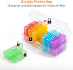Zoksi Pill Organizer 2 Times a Day, Weekly 7 Day Pill Box, Daily Am Pm Pill Organizer with Double-Side Large Opening for Easy to Use, Color Tracking Travel Pill Case for Medicine, Fish Oils, Vitamins
