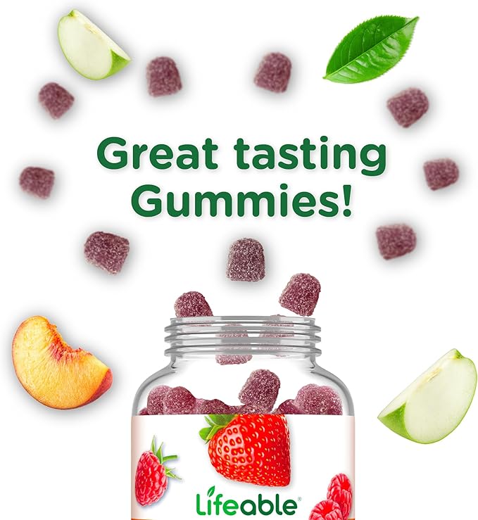 Lifeable Sugar Free Elderberry Gummies with Vitamin C and Zinc | Great Tasting Sambucus Elderberry Immune Support Supplement | Kosher, Vegan, Non GMO Black Elderberry for Adults | 60 Gummies