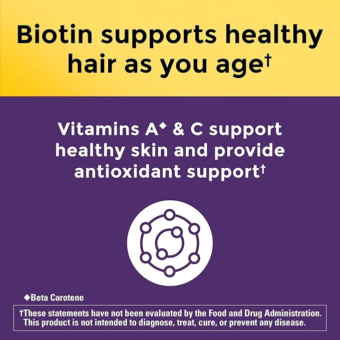 Nature Made Hair-Growth Softgels, Clinically Studied Lustriva + Biotin, Vitamin C & A, Hairs Growth Vitamins - Support Healthy Hair as You Age, 30 Softgels, 30 Day Supply, (Pack of 2)