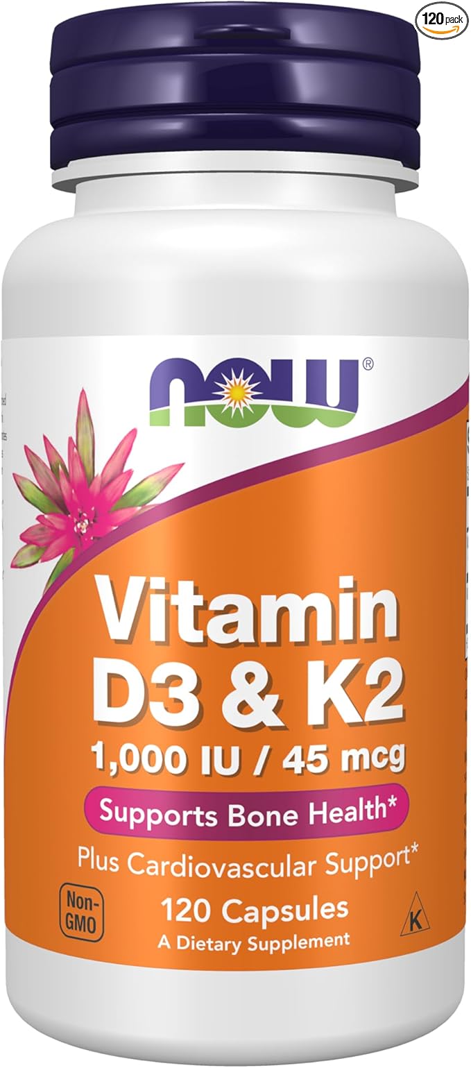 Vitamin D-3 & K-2 120 VegiCaps (Pack of 2)