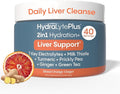 Hydralyte Liver Support + Electrolyte Mix with Milk Thistle, Turmeric, Ginger, Prickly Pear, Green Tea Extract Formulated for Rapid Rehydration, (Blood Orange Ginger, 40 Serve Tub)